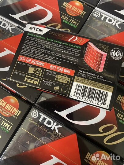 Аудиокассеты TDK D90 новые