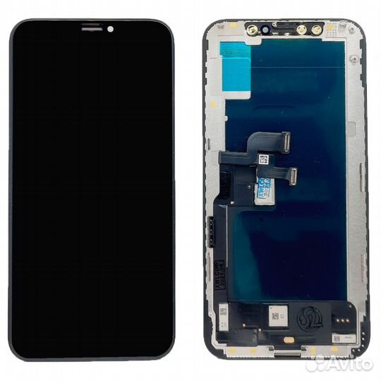 Дисплей с тачскрином для iPhone XS черный oled HEX