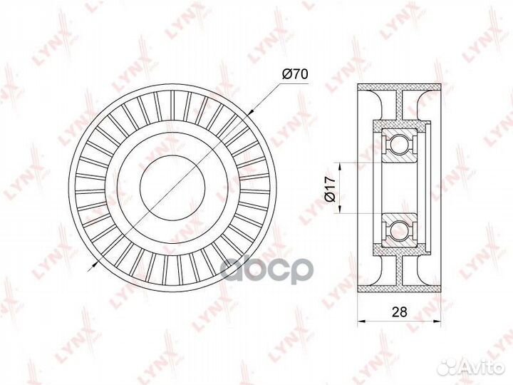 Ролик натяжной приводного ремня PB5181 lynxauto