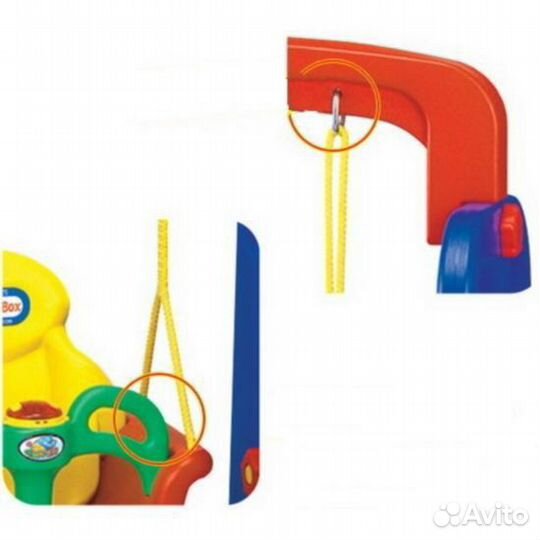 Игровой комплекс - качеля, горка, кольцо