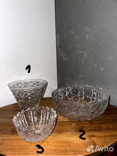 Хрусталь. Вазы. Салатники. СССР