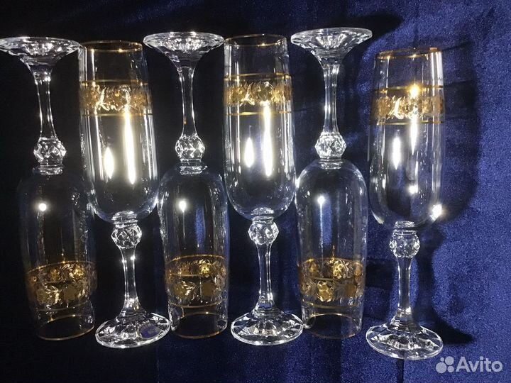 Бокалы Фужеры Богемия Чехия