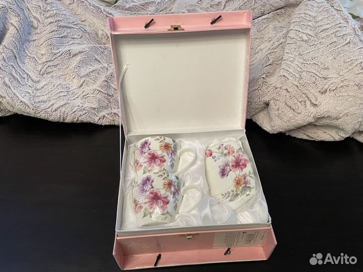 Набор посуды 2 чашки 2 блюдца Цветочный фестиваль