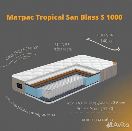 Матрас новый 160х200, 90х200, 180х200
