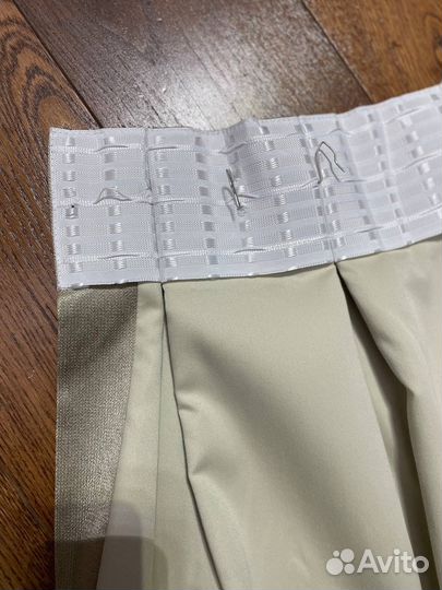 Шторы блэкаут зелено-серые