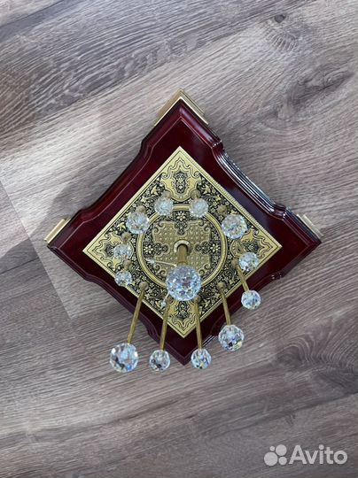 Часы настольные хрусталь. Подарок мужчине