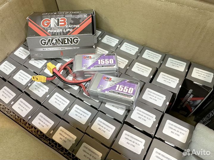 Аккумулятор lipo для FPV GNB 1550 HV 4S 60C XT60