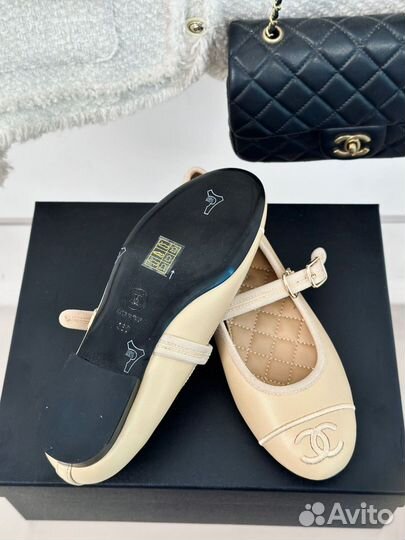 Балетки женские Chanel Mary Janes премиум 2 цвета