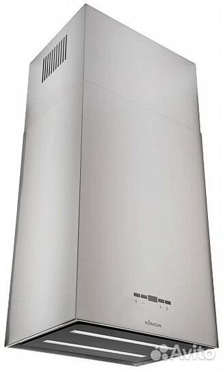 Островная вытяжка Konigin Geometry Inox/Black Glass