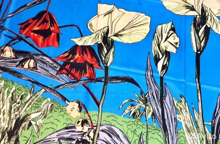 Платок шаль пашмина шарф Gucci - Синева