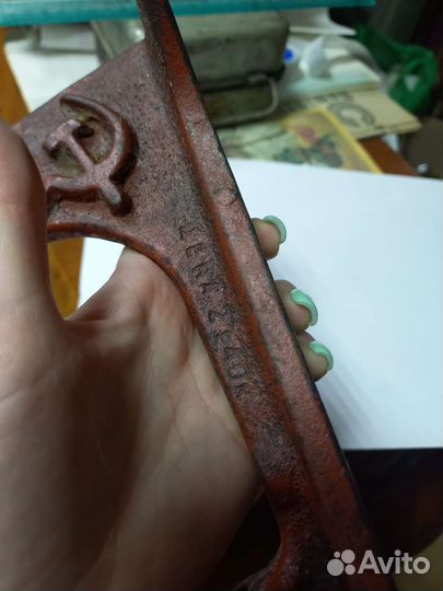 Флагшток флагодержатель чугун СССР серп и молот