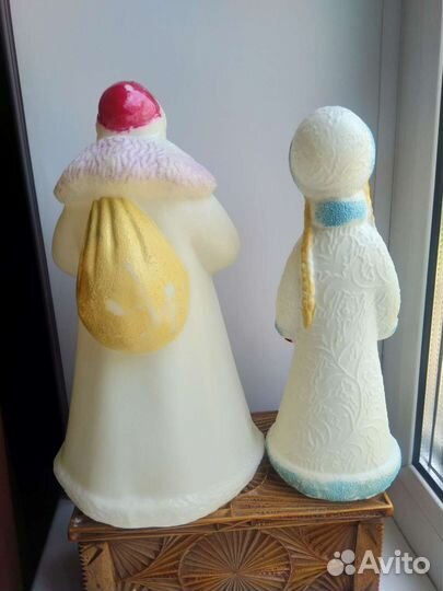 Дед Мороз Снегурочка игрушки, козлик-каталка СССР