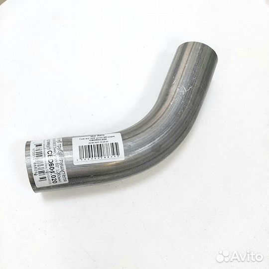 Труба-гиб глушителя 63*300 угол 60 нержавейка CBD