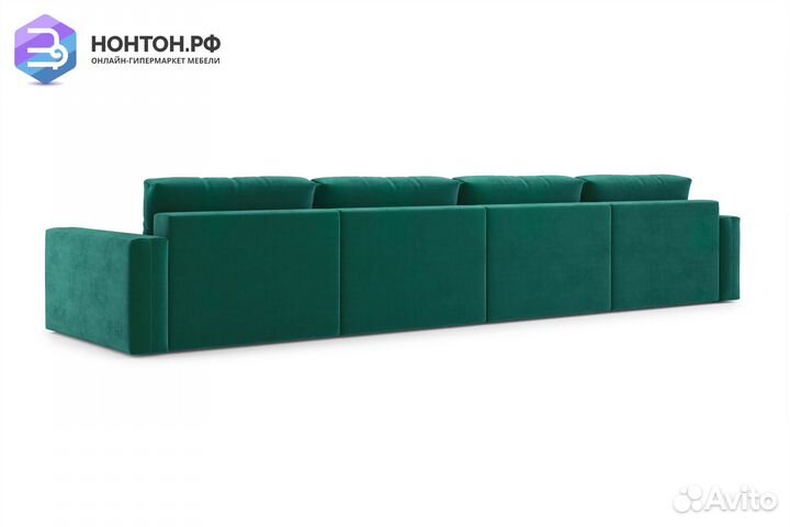 Диван прямой тик-так Монарх изумрудный
