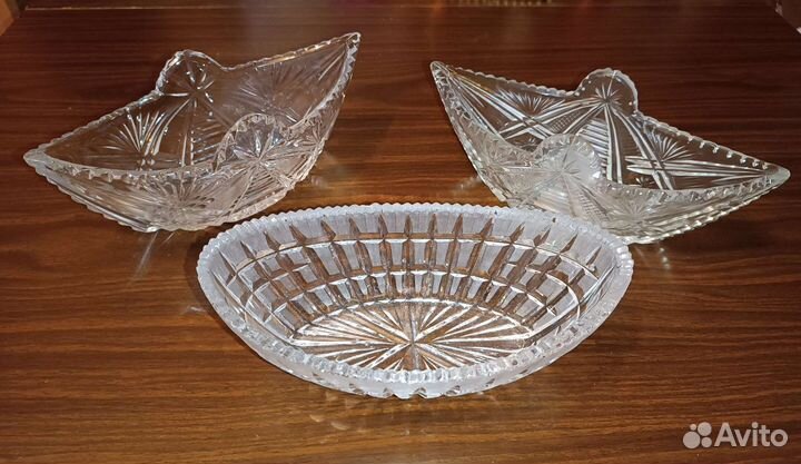 Конфетница, салатница СССР хрусталь