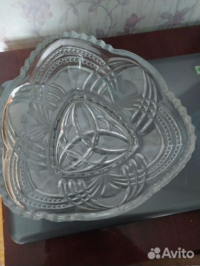 Ваза для фруктов хрусталь