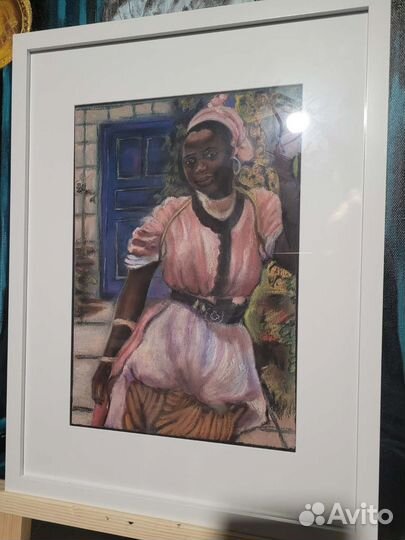 Картина пастель в раме