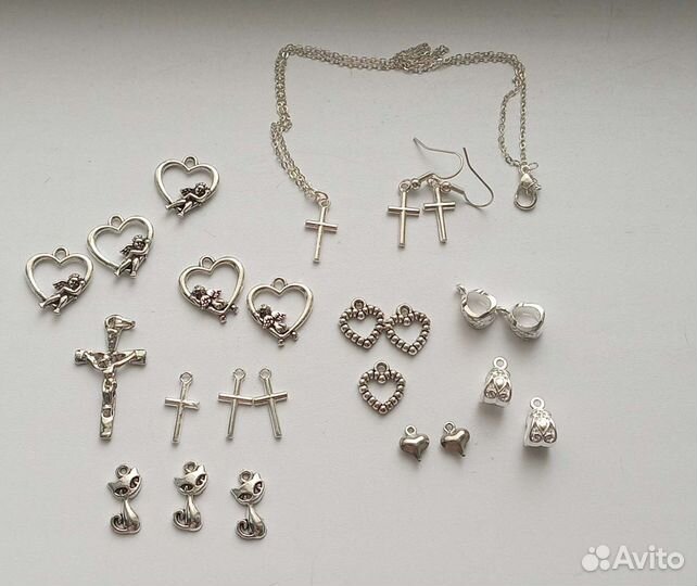 Серьги кулоны