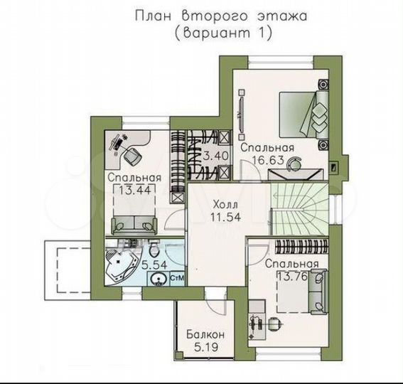 Коттедж 130 м² на участке 7 сот.