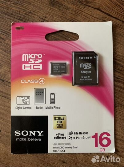 Карта памяти MicroSD Sony 16GB