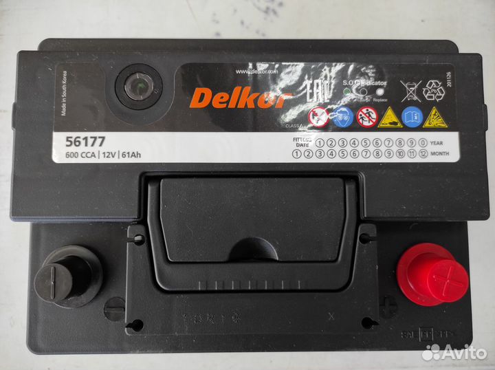 Аккумулятор 60Ач 600ccа Delkor 12V низкий обратный