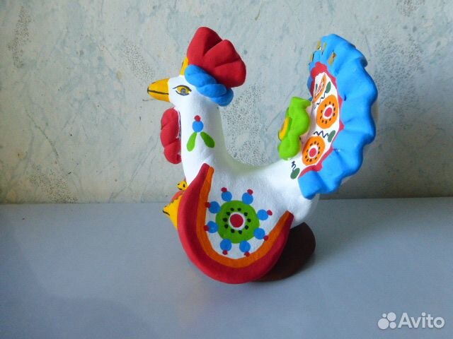 Дымковская игрушка.Курица с цыплятами