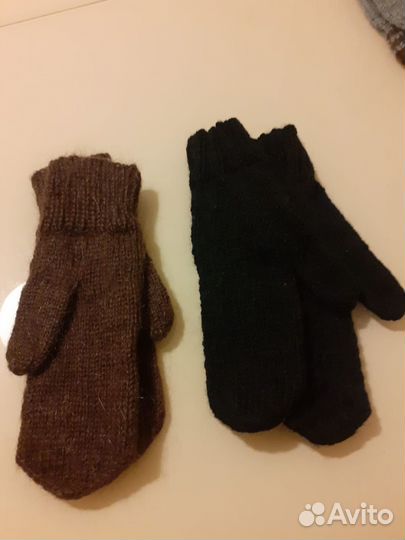 Варежки вязаные ручной работы