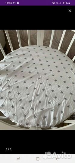 Матрас детский, в круглую кроватку