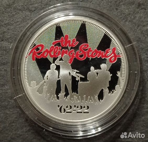 Монета Великобритания 2022 Роллинг Стоунз Серебро
