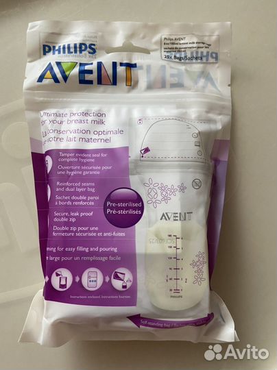Пакеты для хранения грудного молока Philips Avent