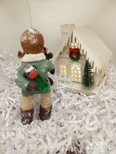 Ватная ёлочная игрушка