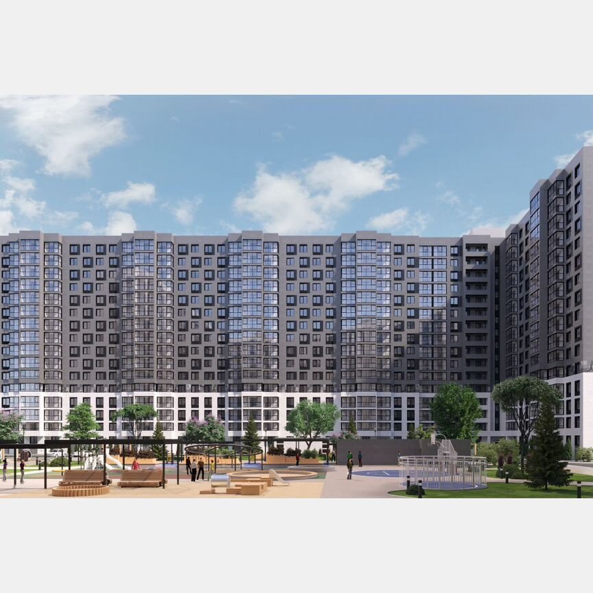 2-к. квартира, 63,3 м², 1/16 эт.