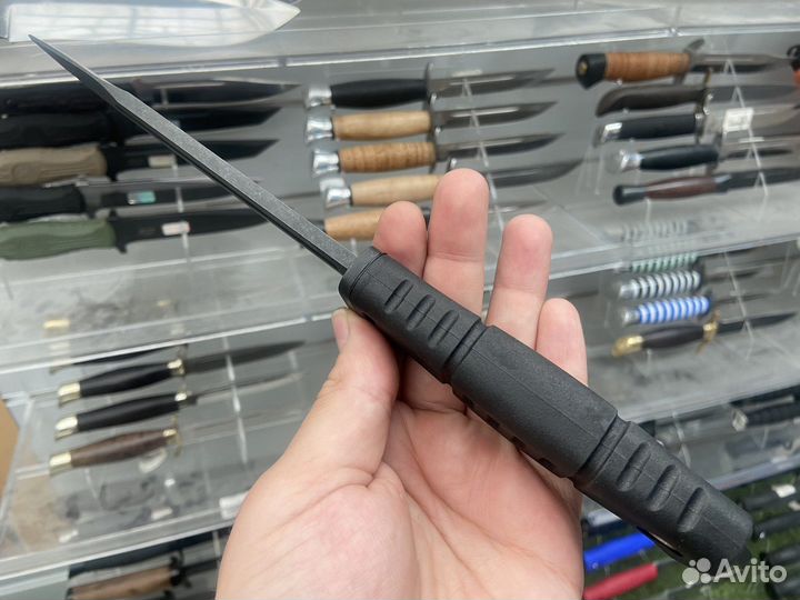 Нож Витязь Black из стали Aus-8,ножны Molle