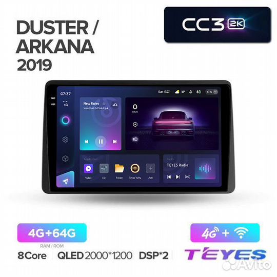 Магнитола Teyes 2K CC3 для Renault Arkana/Duster 2