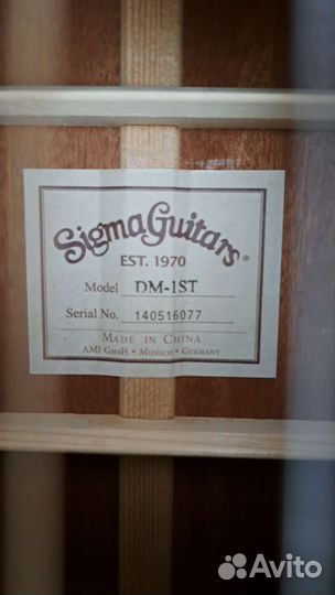 Гитара sigma guitars dm-1st