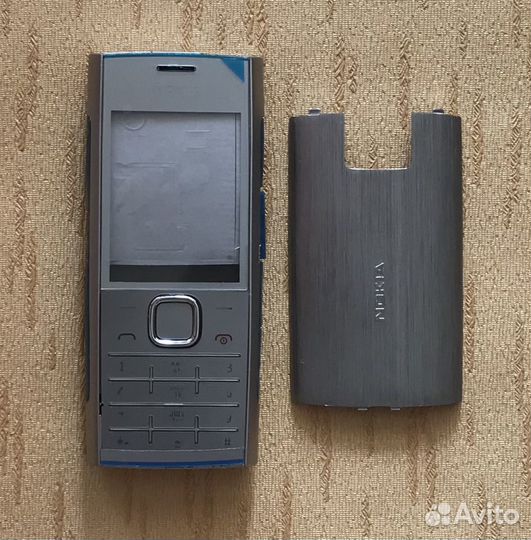 Nokia X2-00 корпус с клавиатурой серебро