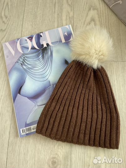 Шапка мармалато натуральный мех