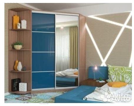 Угловой шкаф-купе Анна фасады мдф