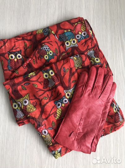 Комплект палантин+перчатки