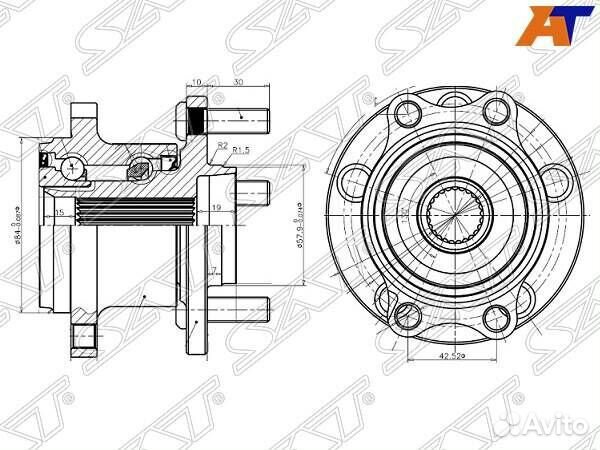 Ступица задняя subaru legacy/outback BL/BP/B13 03