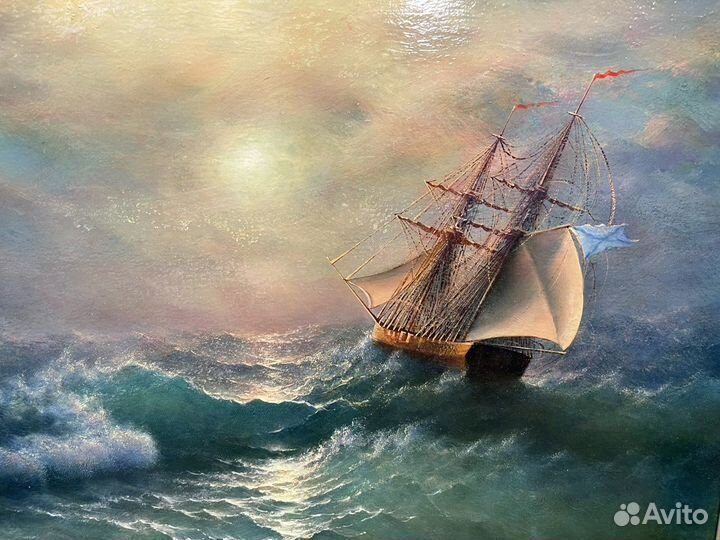 Картина маслом «Парусник. На перекор стихии» 60х75