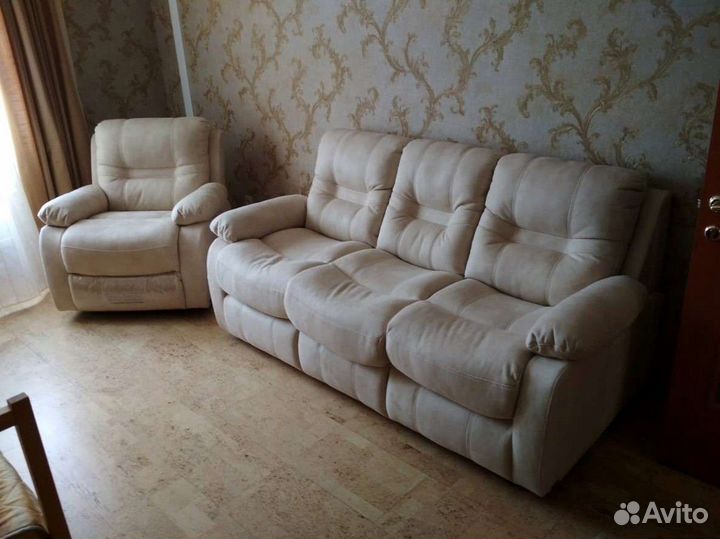 Диван Портленд эк 3-х местный с 2-мя реклайнерами