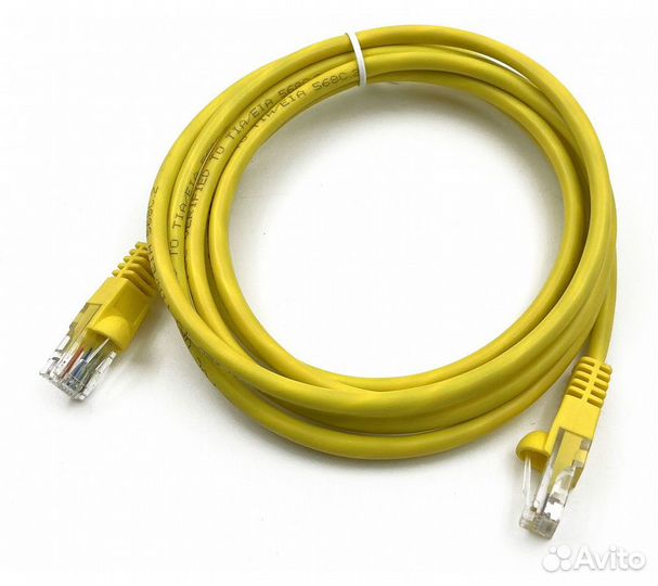 Патч-корд Buro UTP cat5E 4 пары 2м желтый (UTP-5E