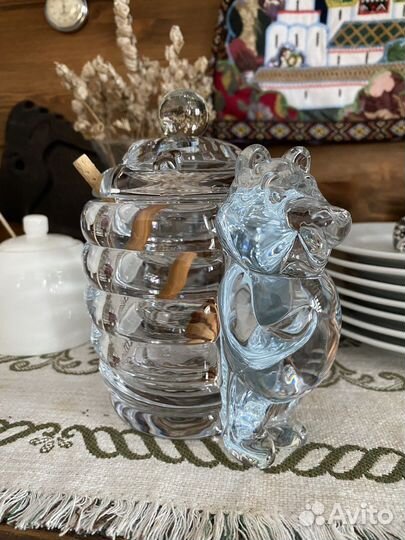 Банка для меда с ложкой «Медвежонок» 300 мл