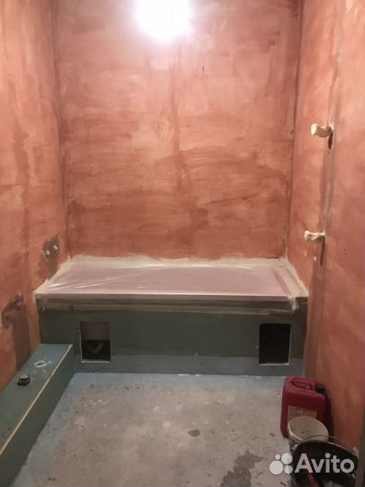 Ремонт ванны туалета под ключ. Плиточные работы