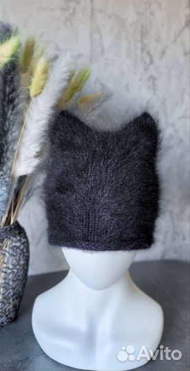 Котошапка,шапка кошка,шапка с ушками