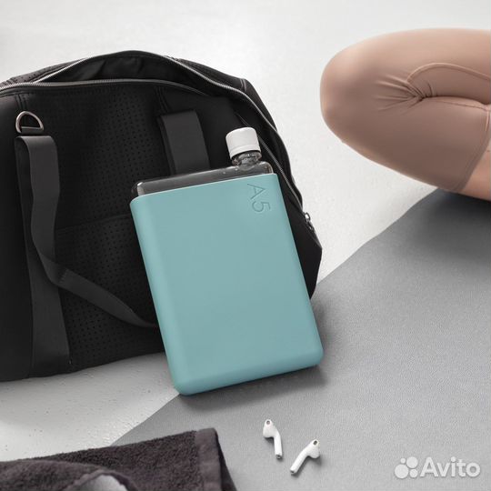 Memobottle плоская бутылка для воды А5 формат