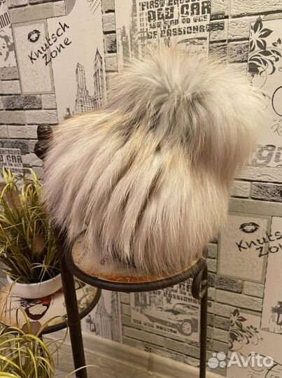 Шапка вязаная лиса