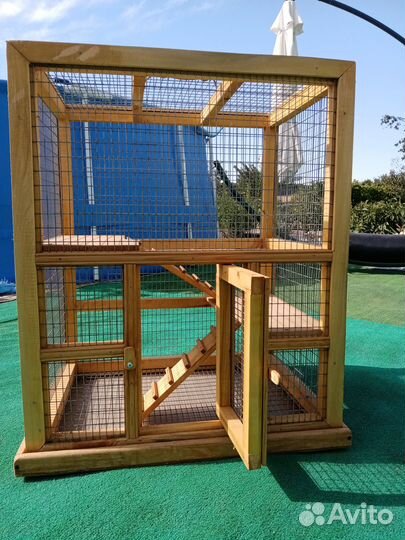 Деревянная клетка ручной работы для питомца