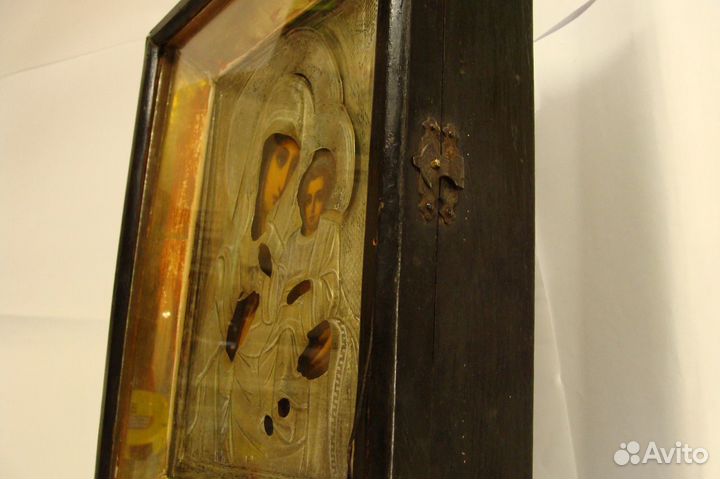 Икона Богоматерь Оклад серебро 84 проба киот